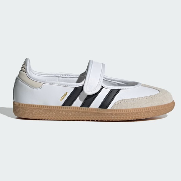 adidas Classic Samba Mary Jane Sneakers in Cloud White/Alumina/Core Black NWT - Picture 3 of 15